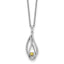 Sentimental Expressions Sterling Silver Rhodium-Rhodium-Plated Nov CZ Always in my Heart Birthstone 18in Necklace
