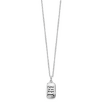 Sentimental Expressions Sterling Silver Rhodium-plated Antiqued Father of an Angel Ash Holder 18 Inch Necklace