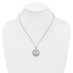 Sentimental Expressions Sterling Silver Rhodium-plated Antiqued Goodnight Ash Holder 18 Inch Necklace