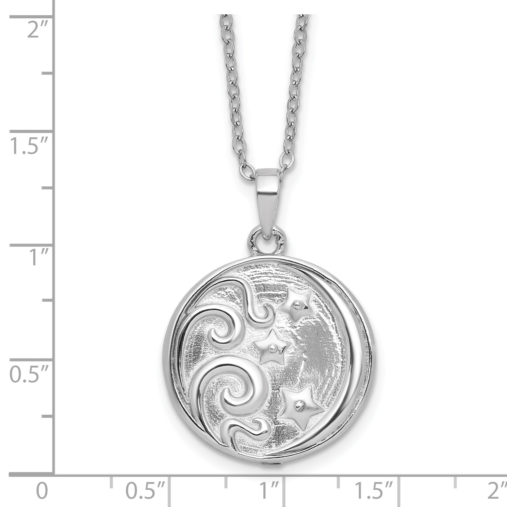Sentimental Expressions Sterling Silver Rhodium-plated Antiqued Goodnight Ash Holder 18 Inch Necklace