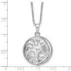 Sentimental Expressions Sterling Silver Rhodium-plated Antiqued Goodnight Ash Holder 18 Inch Necklace