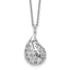Sentimental ExpreSterling Silverions Sterling Silver Rhodium-Plated Antiqued CZ Forever Loved Forever MiSterling Silvered 18 