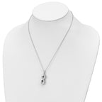 Sentimental Expressions Sterling Silver Rhodium-plated CZ Infinity Ash Holder 18 Inch Necklace
