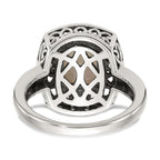 Shey Couture Sterling Silver with 14K Accent Antiqued Mother Of Pearl Ring