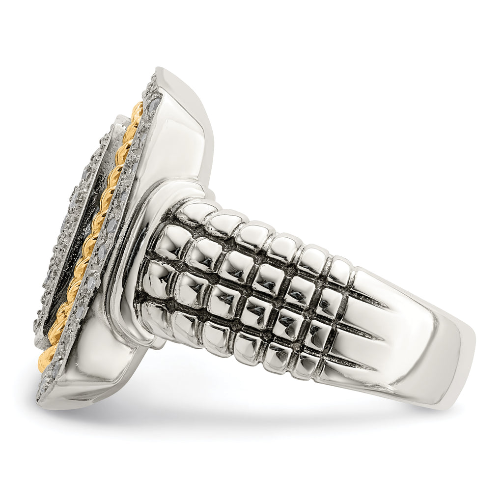 Shey Couture Sterling Silver with 14K Accent Diamond Ring