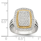 Shey Couture Sterling Silver with 14K Accent Diamond Ring