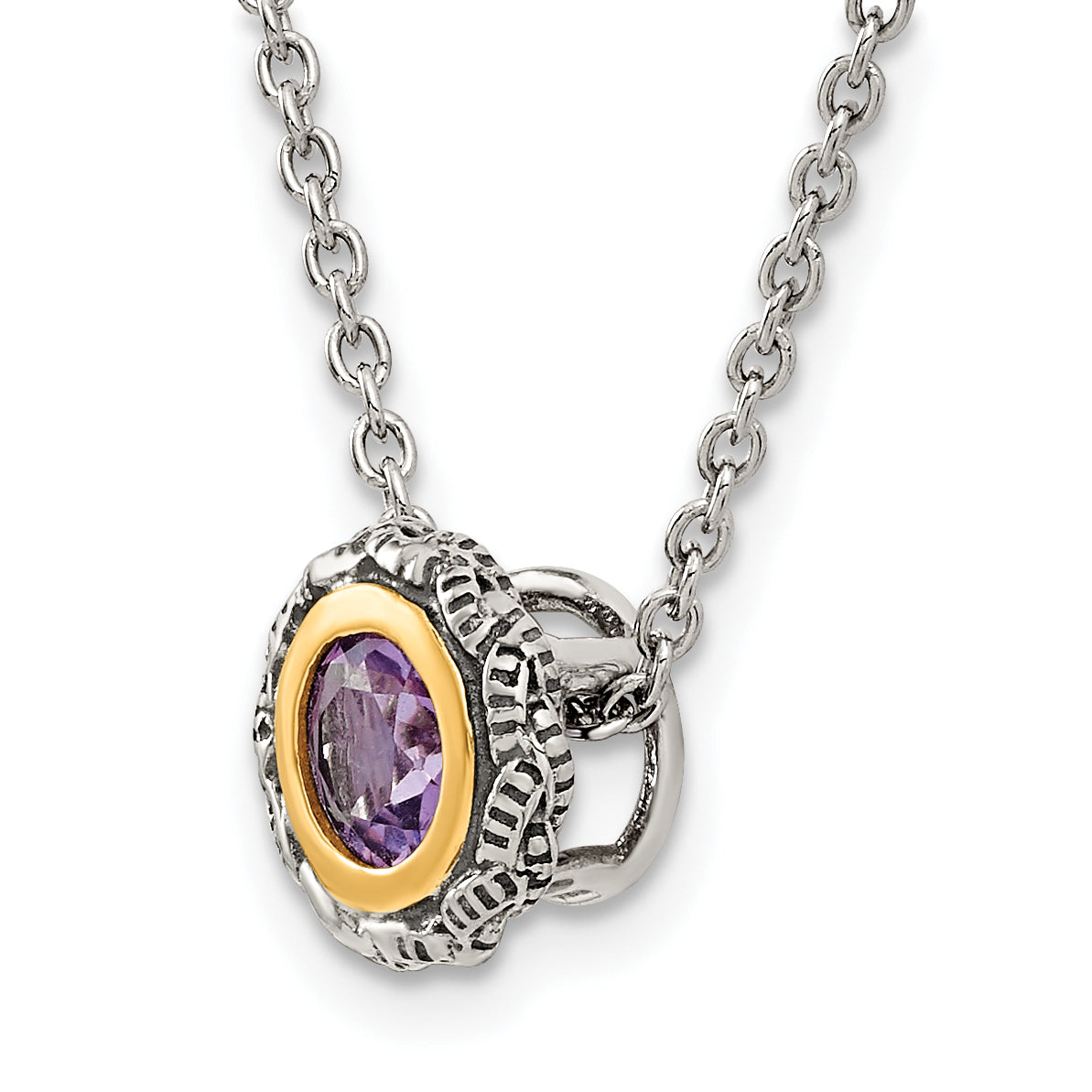 14K/Silver Two-Tone Chain Necklace 9.31mm