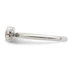Shey Couture Sterling Silver Rhodium-Plated with 14k Accent Polished Cushion-cut Citrine Ring