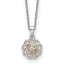 Shey Couture Sterling Silver Rhodium-Rhodium-Plated with 14K Accent Diamond 18 inch Necklace
