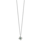 Shey Couture Sterling Silver Rhodium-Plated with 14K Accent .51London Blue Topaz / .08SwiSterling Silver Blue Topaz 18 inch N