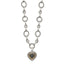 Black Diamond Drop Necklace in Sterling Silver & 14K (0.26 ct. tw.), 17 Inch - Sophia Jewelers