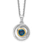 Shey Couture Sterling Silver Rhodium-Rhodium-Plated with 14k Accent London Blue Topaz 18 inch Necklace