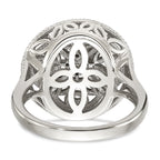 Shey Couture Sterling Silver Rhodium-plated with 14K Accent Diamond Vintage Ring