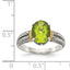 Shey Couture Sterling Silver with 14K Accent Antiqued Oval Peridot Ring