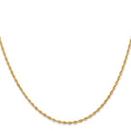 14K 10 Inch 1.85mm Diamond-Cut Quadruple Rope Lobster Clasp Anklet