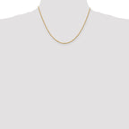 14K 10 Inch 1.85mm Diamond-Cut Quadruple Rope Lobster Clasp Anklet