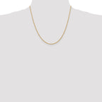 14K 10 Inch 1.85mm Diamond-Cut Quadruple Rope Lobster Clasp Anklet