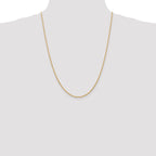 14K 10 Inch 1.85mm Diamond-Cut Quadruple Rope Lobster Clasp Anklet