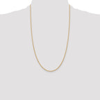 14K 10 Inch 1.85mm Diamond-Cut Quadruple Rope Lobster Clasp Anklet