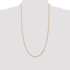 14K 10 Inch 1.85mm Diamond-Cut Quadruple Rope Lobster Clasp Anklet