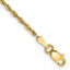 14K 10 Inch 1.85mm Diamond-Cut Quadruple Rope Lobster Clasp Anklet