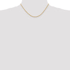 14K 10 Inch 2mm Diamond-Cut Quadruple Rope Lobster Clasp Anklet