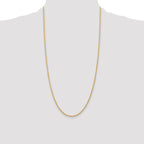 14K 10 Inch 2mm Diamond-Cut Quadruple Rope Lobster Clasp Anklet