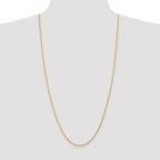 14K 10 Inch 2mm Diamond-Cut Quadruple Rope Lobster Clasp Anklet