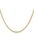 14K 10 Inch 2.25mm Diamond-Cut Quadruple Rope Lobster Clasp Anklet