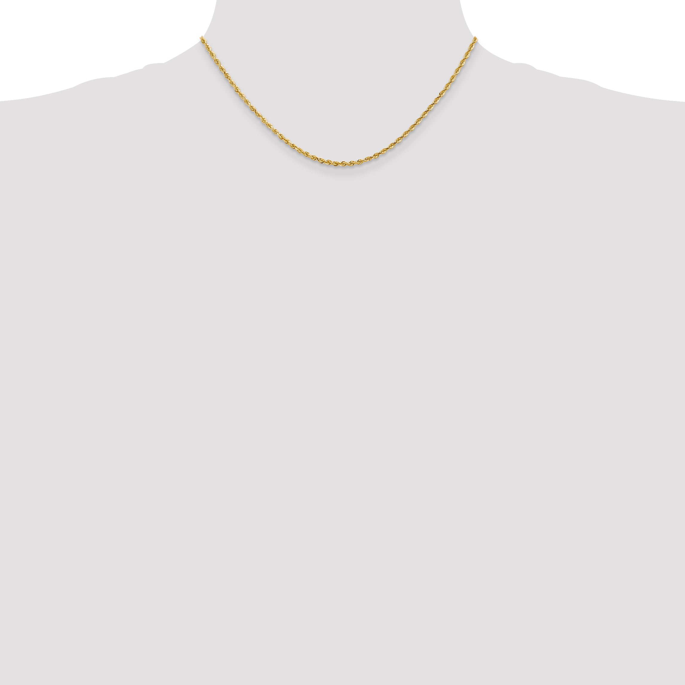 14K 10 Inch 2.25mm Diamond-Cut Quadruple Rope Lobster Clasp Anklet