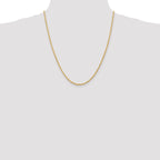 14K 10 Inch 2.25mm Diamond-Cut Quadruple Rope Lobster Clasp Anklet
