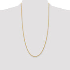 14K 10 Inch 2.25mm Diamond-Cut Quadruple Rope Lobster Clasp Anklet