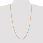 14K Yellow Gold Solid Diamond-Cut Rope Chain Necklace 2.25mm