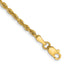 14K 10 Inch 2.25mm Diamond-Cut Quadruple Rope Lobster Clasp Anklet