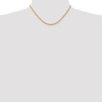 14K Yellow Gold Solid Diamond-Cut Rope Chain Necklace 2.75mm