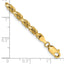 14K 8 Inch 4mm Diamond-Cut Quadruple Rope Lobster Clasp Chain