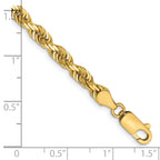 14K 7 Inch 4.5mm Diamond-cut Quadruple Rope Lobster Clasp Chain