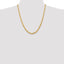 14K 22 Inch 5mm Diamond-Cut Quadruple Rope Lobster Clasp Chain
