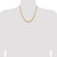 14K 20 Inch 7mm Diamond-Cut Quadruple Rope Fancy Lobster Clasp Chain