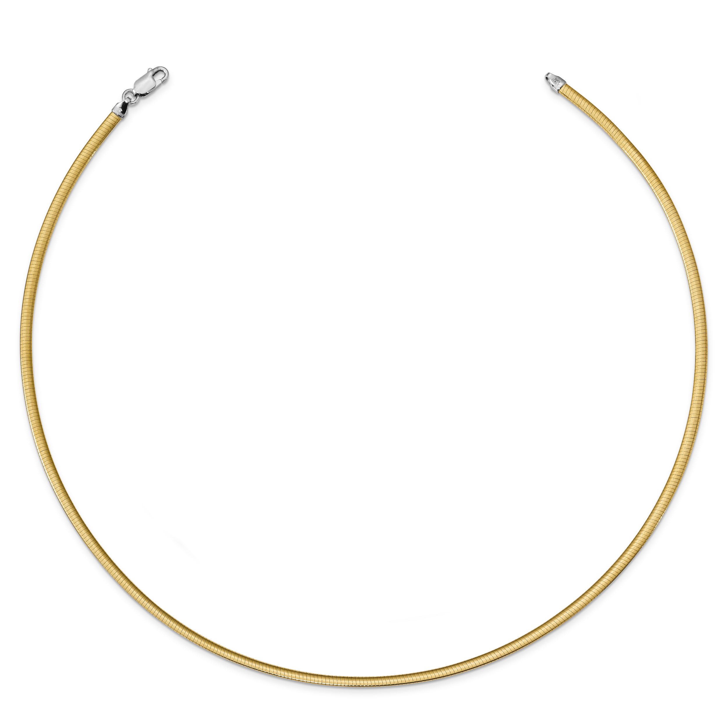 Sterling Silver Flash Gold-plated Reversible 3mm Cubetto Chain Secondary image