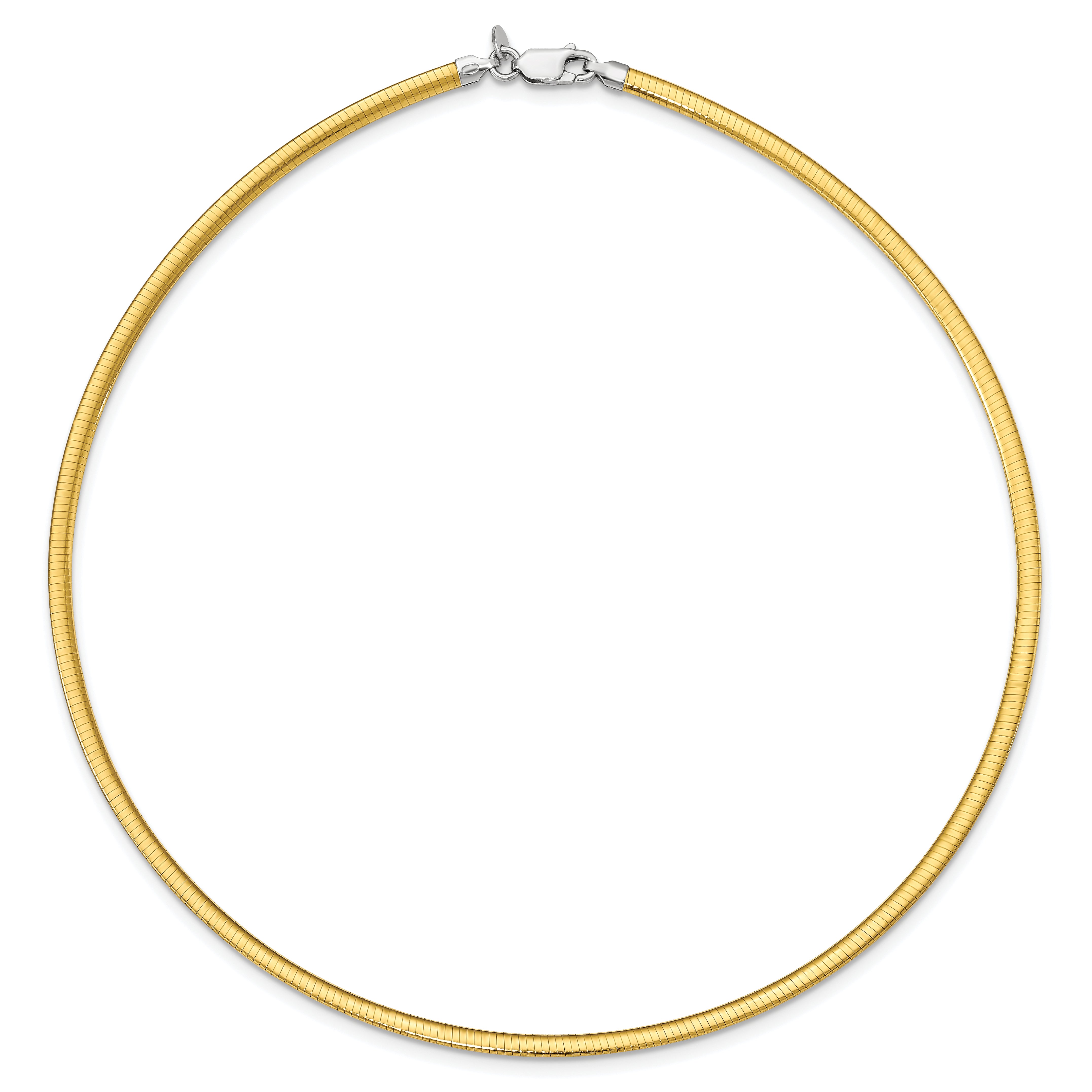 Sterling Silver Flash Gold-plated Reversible 3mm Cubetto Chain