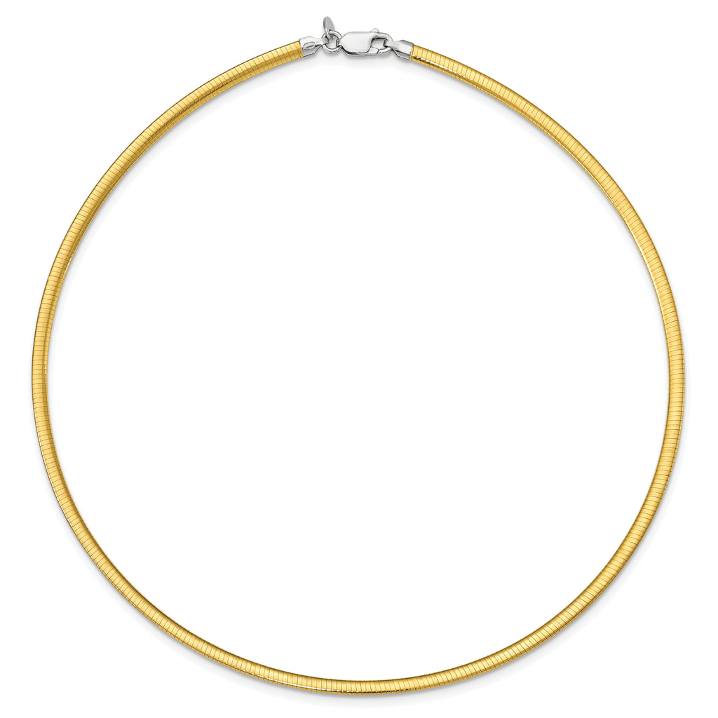 Sterling Silver Flash Gold-plated Reversible 3mm Cubetto Chain