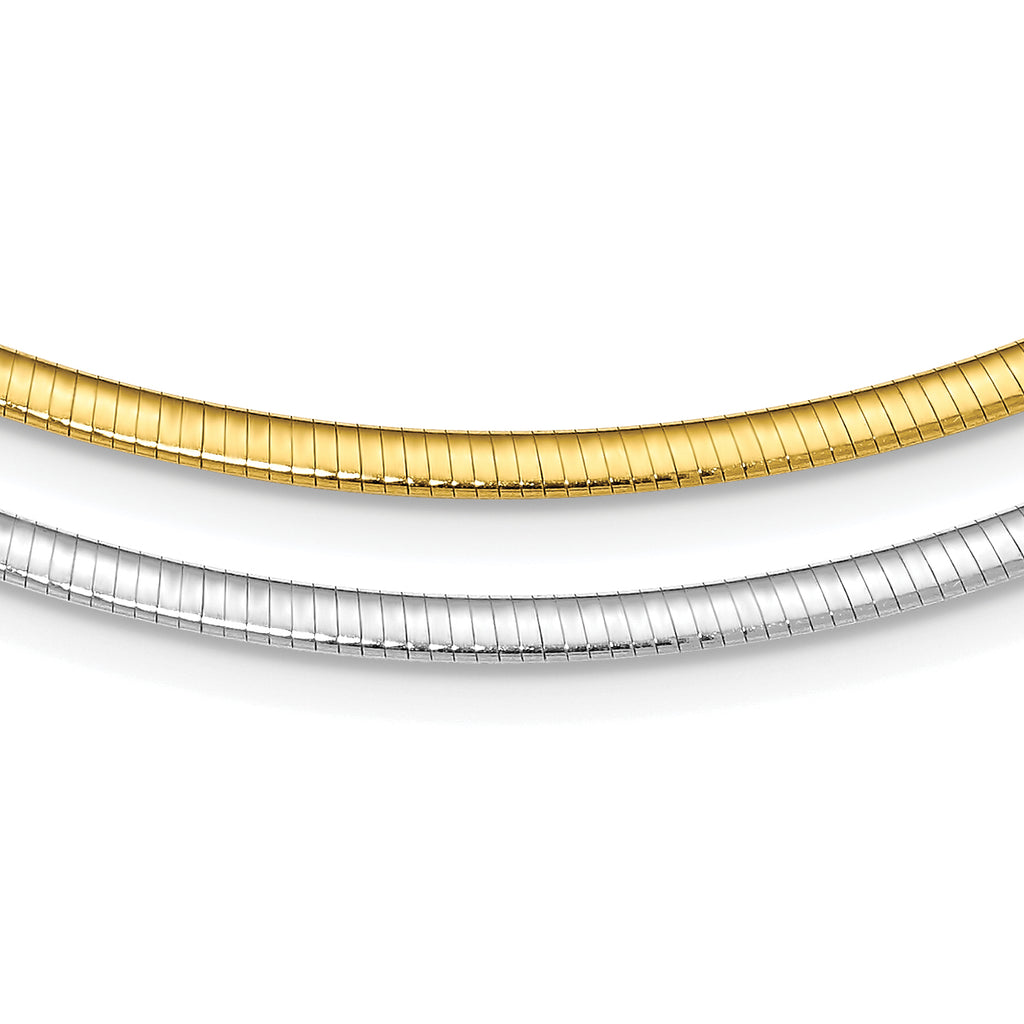 Sterling Silver Flash Gold-plated Reversible 3mm Cubetto Chain