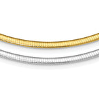 Sterling Silver Flash Gold-plated Reversible 3mm Cubetto Chain