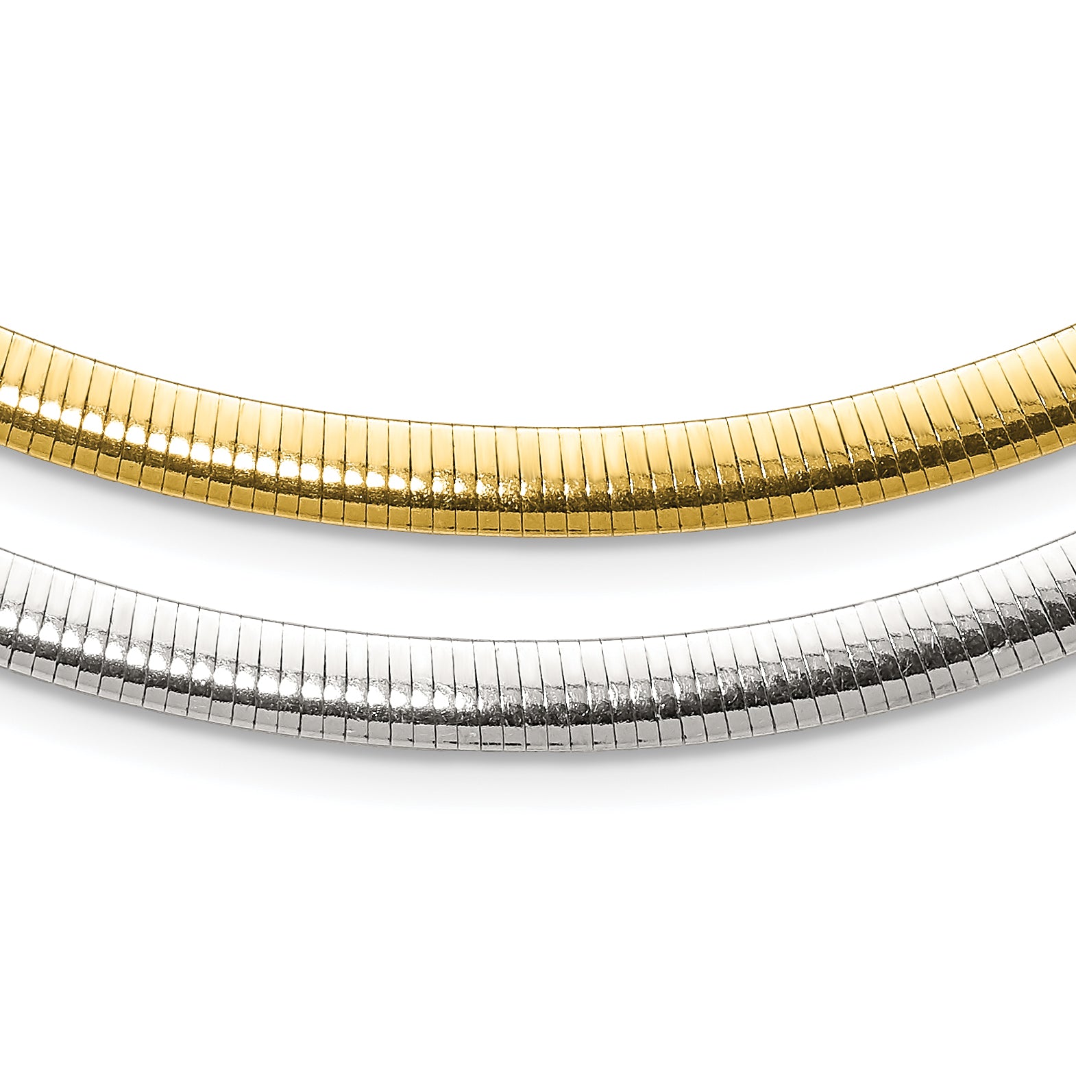 Sterling Silver Flash Gold-plate Reversible 5.75mm Cubetto Chain Main image