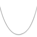 Sterling Silver .95mm Diamond-Cut Round Box Chain With 2 Inch Extension