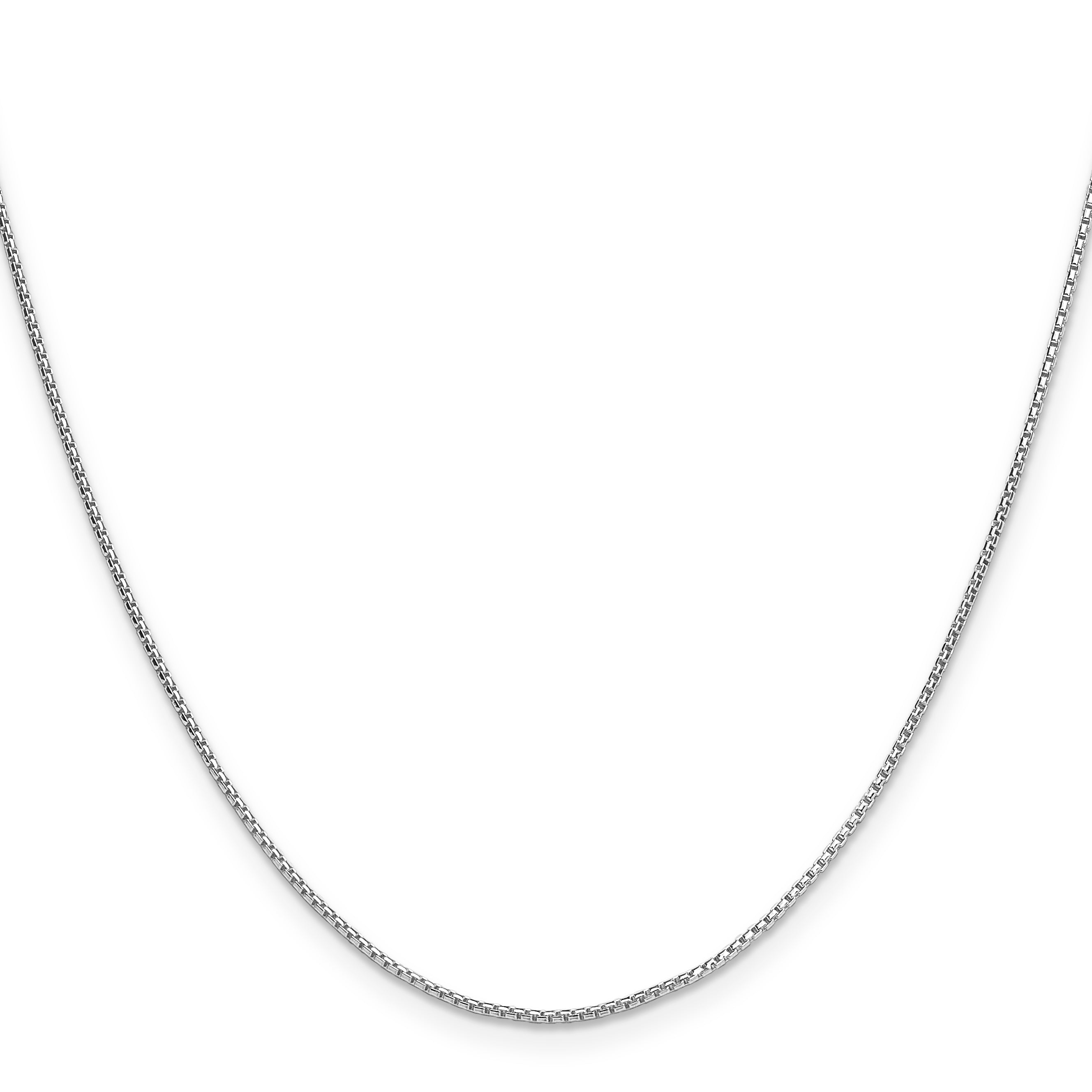 Sterling Silver .95mm Diamond-Cut Round Box Chain With 2 Inch Extension