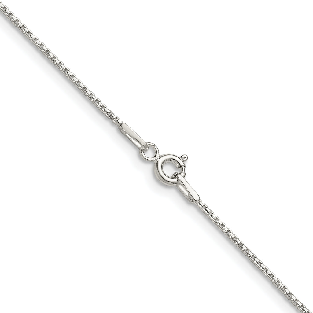 Sterling Silver .95mm Diamond-Cut Round Box Chain With 2 Inch Extension