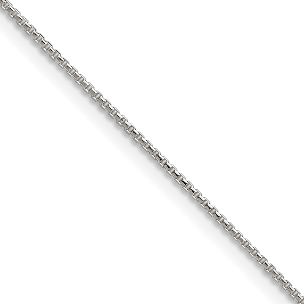 Sterling Silver .95mm Diamond-Cut Round Box Chain