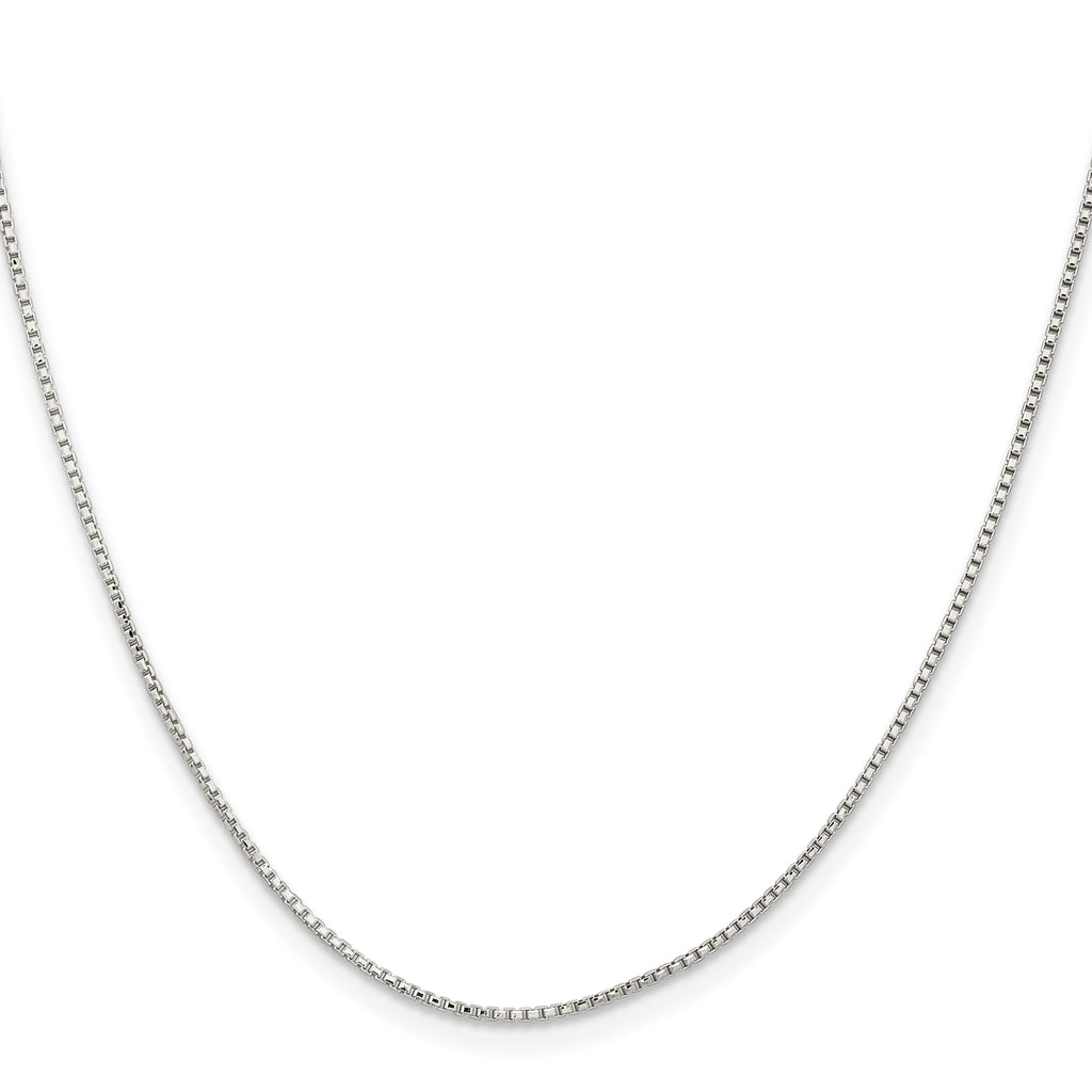 Sterling Silver 1.1mm Diamond-Cut Round Box Chain With 2 Inch Extension